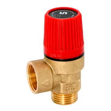 Клапан предохранительный Uni-Fitt НВ 1/2″ Ду15 Ру10 с ручкой настройки, муфтовый, давление настройки - 6бар, материал корпуса - латунь Клапан предохранительный Uni-Fitt НВ 1/2″ Ду15 Ру10 с ручкой настройки, муфтовый, давление настройки - 6бар, материал корпуса - латунь