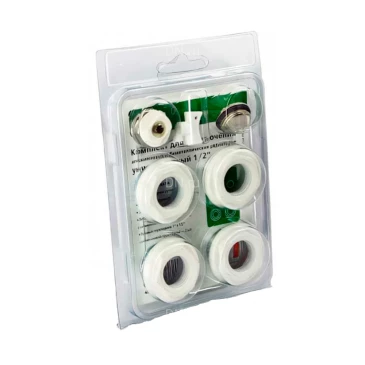 Монтажный комплект Uni-Fitt KIT 1″x3/4″ прокладки - силикон/тефлон, цвет - RAL 9010 Монтажный комплект Uni-Fitt KIT 1″x3/4″ прокладки - силикон/тефлон, цвет - RAL 9010