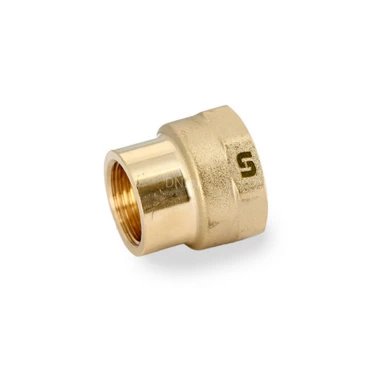 Муфта редукционная Uni-Fitt 1 1/2″x1 1/4″ Ду40x32 Ру30 корпус - латунь, внутренняя резьба, Китай