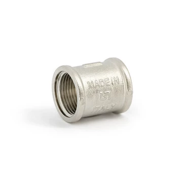 Муфта Uni-Fitt 1/2″ Ду15 Ру30 корпус - латунь, покрытие - никель, внутренняя резьба, Италия