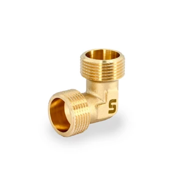 Угол Uni-Fitt 613G 1/2″ Ду15 Ру30 90° корпус - латунь, присоединение - наружная/наружная резьба