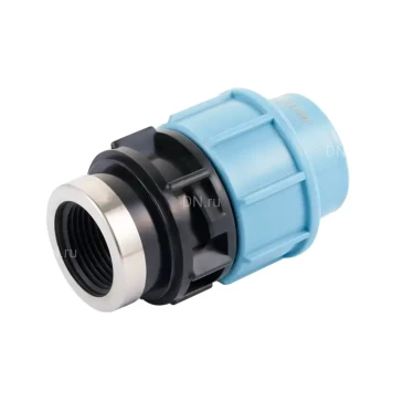 Муфта переходная Unipump Дн40х1-1/4″ Ру16 для труб ПНД, материал - полипропилен, присоединение - компрессионное / внутренняя резьба