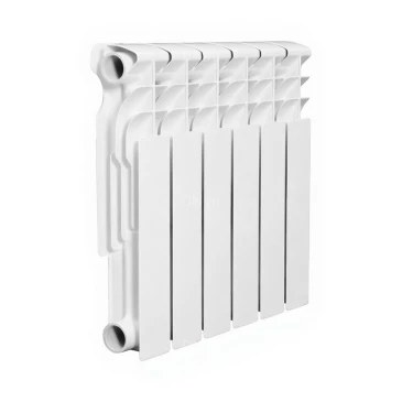 Радиатор биметаллический секционный VALFEX BASE Bm 500, межосевое расстояние - 500мм, 12 секций, теплоотдача - 1764Вт, боковое подключение, универсальное, цвет - белый