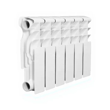 Радиатор биметаллический секционный VALFEX OPTIMA Bm 350, межосевое расстояние - 350мм, 10 секций, теплоотдача - 1100Вт, боковое подключение, универсальное, цвет - белый