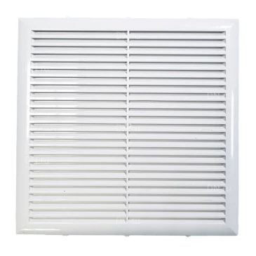 Решетка вентиляционная VIENTO Н 130х130мм вытяжная прямоугольная, сетка, материал - АБС-пластик, цвет - белый