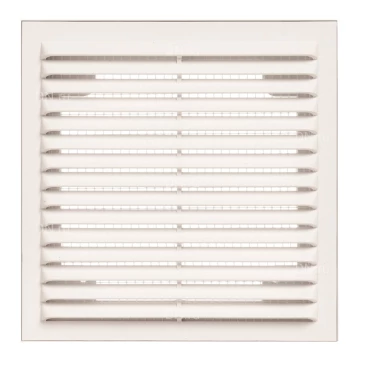 Решетка вентиляционная VIENTO В 190х190мм вытяжная прямоугольная, сетка, материал - АБС-пластик, цвет - белый