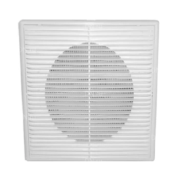 Решетка вентиляционная VIENTO ПВР 150х150мм вытяжная квадратная, с рамкой, материал - АБС-пластик, цвет - белый