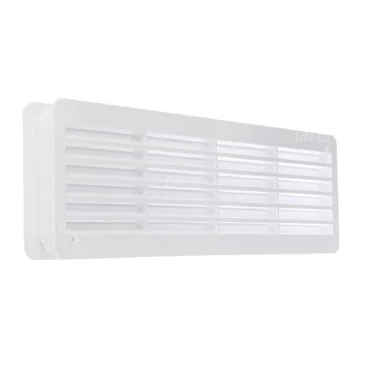Решетка вентиляционная VIENTO  РД 450х130мм переточная прямоугольная, с рамкой, материал - полистирол цвет - белый