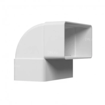 Отвод VIENTO прямоугольный вертикальный, размер - 55х110мм, угол - 90°, цвет - белый