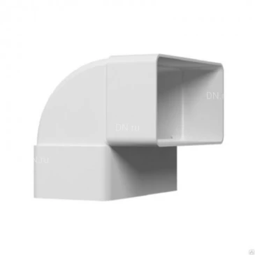 Отвод VIENTO прямоугольный вертикальный, размер - 60х120мм, угол - 90°, цвет - белый