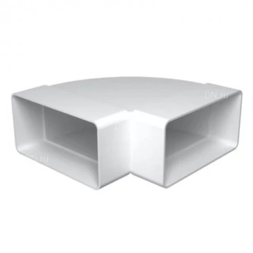 Отвод VIENTO прямоугольный горизонтальный, размер - 60х120мм, угол - 90°, цвет - белый