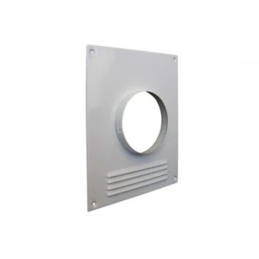 Площадка торцевая VIENTO 100ПМР с решеткой, размер - 196х236мм, фланец D100мм, материал - металл, цвет - белый