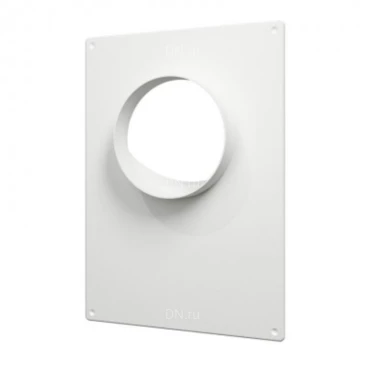 Площадка торцевая VIENTO, размер - 205х240мм, фланец D120мм, материал - пластик, цвет - белый