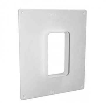 Площадка торцевая VIENTO вертикальная, размер - 205х240мм, фланец D55х110мм, материал - пластик, цвет - белый