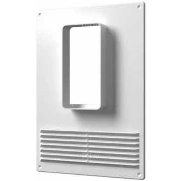 Площадка торцевая VIENTO вертикальная с решеткой, размер - 205х240мм, фланец D60х120мм, материал - пластик, цвет - белый