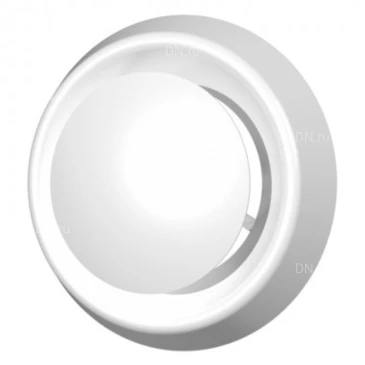 Анемостат VIENTO АПВ диаметр - 125мм, приточно-вытяжной, с фланцем, цвет - белый