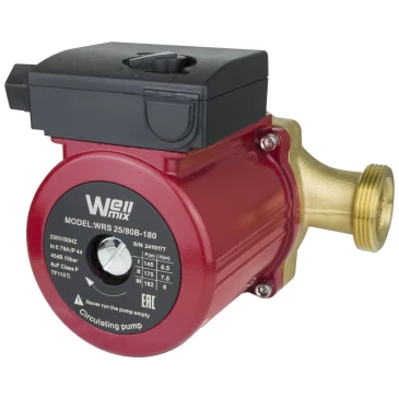 Насос циркуляционный Wellmix WRS 32/60 B поверхностный, корпус - латунь, мощность - 0.093кВт, напор - 6м, производительность - 65л/мин, 220В Насос циркуляционный Wellmix WRS 32/60 B поверхностный, корпус - латунь, мощность - 0.093кВт, напор - 6м, производительность - 65л/мин, 220В