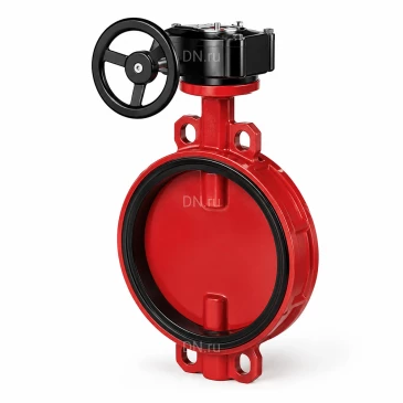 Затвор дисковый поворотный Tecofi VPI 4448R-08EP Ду150 Ру16 межфланцевый, корпус - ковкий чугун EN-GJS-500-7, диск - ковкий чугун EN-GJS-500-7, уплотнение - EPDM, с редуктором