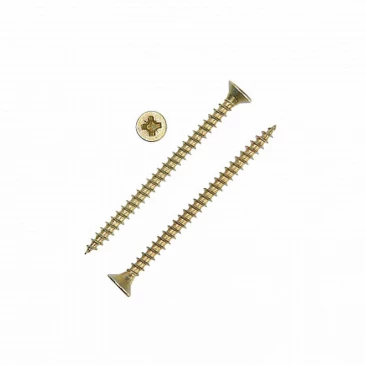 Шуруп для дерева ZITAR 3.5х50мм 6000шт, головка - потайная, диаметр - 3.5мм, длина - 50мм, материал - углеродистая сталь, покрытие - желтый цинк, упаковка - 6000шт