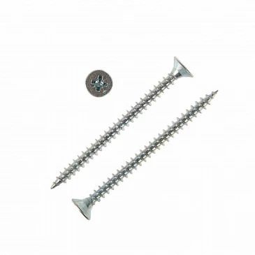 Шуруп для дерева ZITAR 6х80мм 1500шт, головка - потайная, диаметр - 6мм, длина - 80мм, материал - углеродистая сталь, покрытие - белый цинк, упаковка - 1500шт