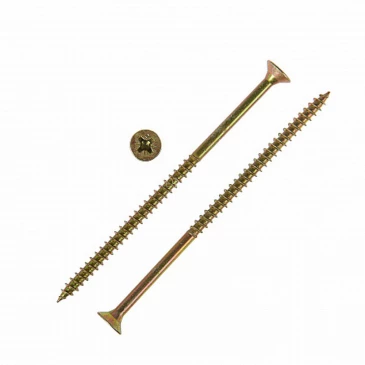 Шуруп для дерева ZITAR 6х120мм 800шт, головка - потайная, диаметр - 6мм, длина - 120мм, материал - углеродистая сталь, покрытие - желтый цинк, упаковка - 800шт