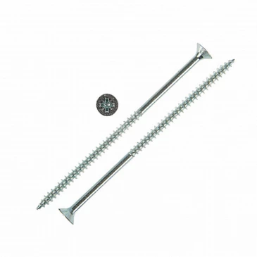 Шуруп для дерева ZITAR 6х160мм 600шт, головка - потайная, диаметр - 6мм, длина - 160мм, материал - углеродистая сталь, покрытие - белый цинк, упаковка - 600шт