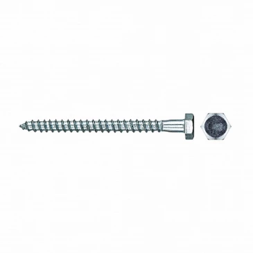 Шуруп-болт (глухарь) ZITAR 6х70мм 1600шт, головка - шестигранная, диаметр - 6мм, длина - 70мм, материал - углеродистая сталь, покрытие - цинк, упаковка - 1600шт, DIN571