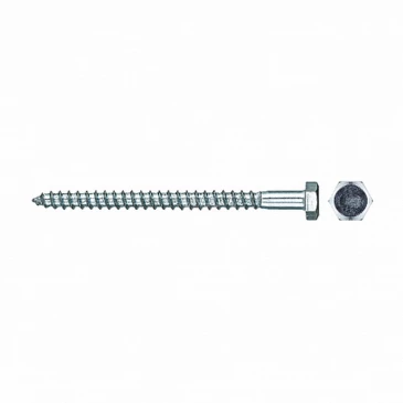 Шуруп-болт (глухарь) ZITAR 6х80мм 1500шт, головка - шестигранная, диаметр - 6мм, длина - 80мм, материал - углеродистая сталь, покрытие - цинк, упаковка - 1500шт, DIN571