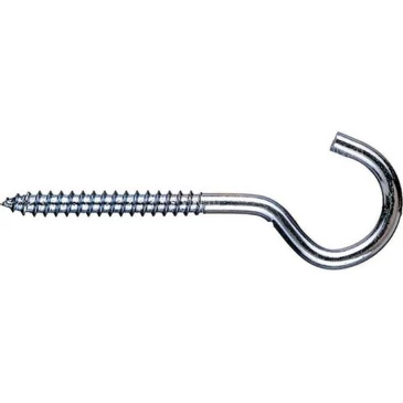 Шуруп-крючок С-образный ZITAR 8х80мм 150шт, диаметр - 8мм, длина - 80мм, материал - углеродистая сталь, покрытие - цинк, упаковка - 150шт