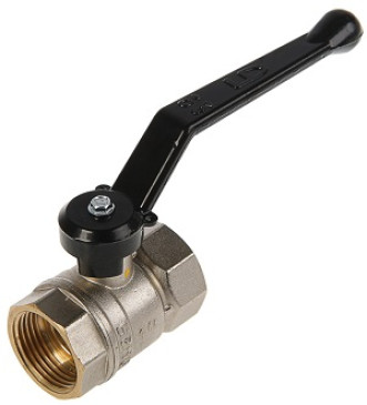 Кран шаровой LD Pride 47.50.В-В.Р 2″ Ду50 Ру25 полнопроходной, двухходовой, латунь ЛС59-1, уплотнение - фторопласт Ф-4, внутренняя резьба, ручка-рычаг