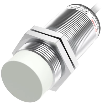 Датчик индуктивный LANBAO LR30XCN15LIM резьбовой, монтаж - незаподлицо, расстояние срабатывания - 15мм, соединение - кабель, материал корпуса - латунь никелированная, IP67