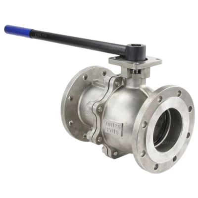 Кран шаровой DN.ru BV3232P(2pc)-FP-F-ISO-H Ду125 Ру16, корпус - нержавеющая сталь 316, уплотнение - PTFE, полнопроходной фланцевый с ISO-фланцем и рукояткой, 27х27, F10/F12
