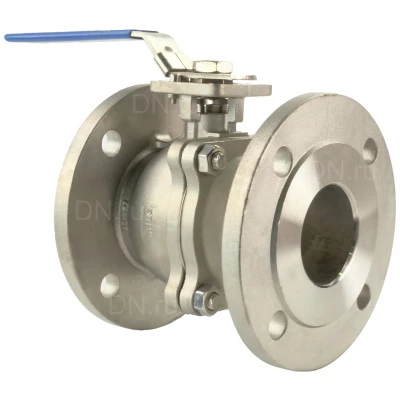 Кран шаровой DN.ru BV3232P(2pc)-FP-F-ISO-H Ду65 Ру16, корпус - нержавеющая сталь 316, уплотнение - PTFE, полнопроходной фланцевый с ISO-фланцем и рукояткой, 17х17, F07/F10