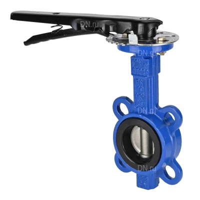 Затворы дисковые поворотные DN.ru WBV1631E-2W-Fb-ISO-H Ду50-300 Ру25 межфланцевые, корпус - чугун QT450, диск - нержавеющая сталь 304, уплотнение - EPDM, с ISO-фланцем