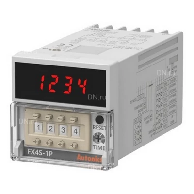 Счетчики-таймеры Autonics FXS 4-разрядные, 48х48мм, 1 установка, входной сигнал PNP/NPN, IP20