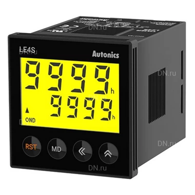Таймер Autonics LE4SA цифровой, 4-разрядный, 48х48мм, два контакта с задержкой, 8-контактный штекер, 24-240В