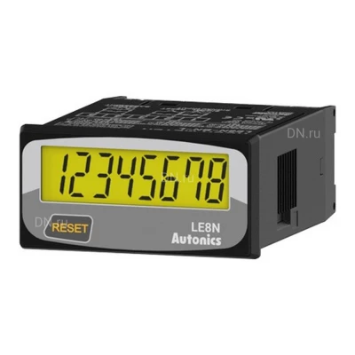 Таймер Autonics LE8N-BF 8-разрядный, вход напряжения с широким диапазоном, встроенная батарея, IP66