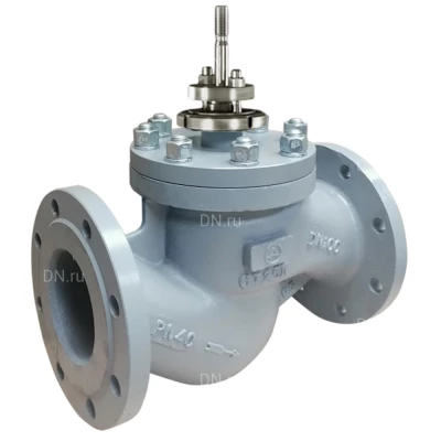 Клапан запорно-регулирующий Авангард КЗРр 25с947п Ду80 Ру40 односедельный разгруженный, присоединение фланцевое, корпус - сталь 25Л, уплотнение - фторопласт-4, без электропривода
