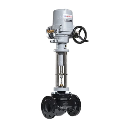 Клапан запорно-регулирующий Авангард КЗР 25ч945п Ду300 Ру16 односедельный неразгруженный, присоединение - фланцевое, корпус - чугун СЧ20, уплотнение - фторопласт-4, электропривод ПЭП-САЗ-2-40000 (стандарт-2)