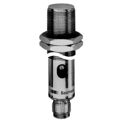 Датчик емкостный  Baumer CFAM 18P1600/S14 экранированный, расстояние срабатывания 8мм, выходная цепь PNP NO, потенциометр 12 об., разъем M12, корпус - металл, IP65