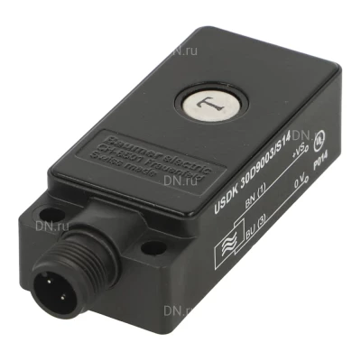 Датчик на пересечение луча ультразвуковый Baumer USDK 30D9003/S14 расстояние срабатывания 0-700мм, разъем M12, корпус -  пластик, IP67