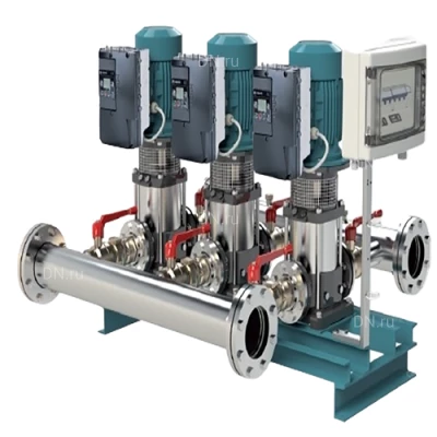 Насосные бустерные станции Calpeda BS3V 3 MXV, мощность - 750-22000Вт, напор - 17-62.9м, производительность - 75-1916л/мин, 380В