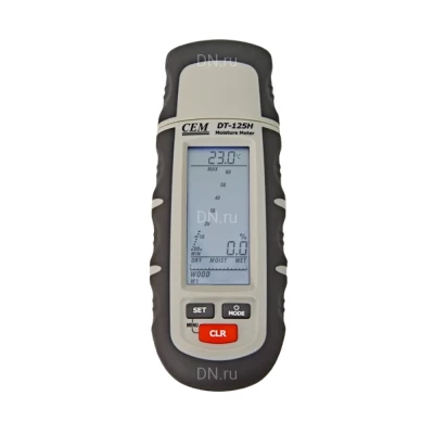 Гигрометр (влагомер древесины) CEM DT-125H, диапазон измеряемых температур от -40 до +40°C, диапазон измерения влажности древесины - 1-75%