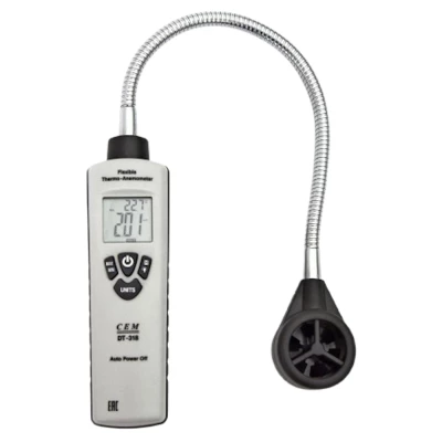 Анемометр CEM DT-82 мини, диапазон измерения скорости воздушного потока - 1.1-30м/с
