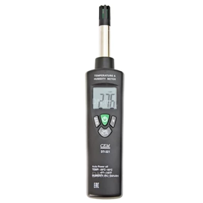 Термогигрометры CEM DT цифровые, диапазон измеряемых температур от -30 до +100°C, диапазон измеряемой влажности - 0-100%
