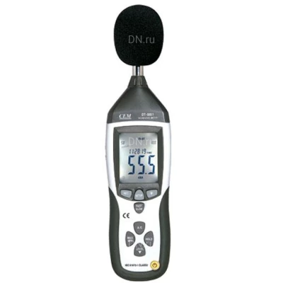 Шумомер CEM DT-8851 цифровой, диапазон измерения уровня шума - 30-130дБ(A), диапазон частот - 31.5-8000Гц