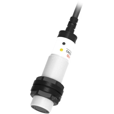 Датчик оптический LANBAO PR18S-DM3ATC двухпроводный, цилиндрический, материал корпуса - пластик, инфракрасный светодиод - 880нм, настройка - NC, рабочая дистанция - 3м, напряжение - 30В, IP67, кабель - 2м