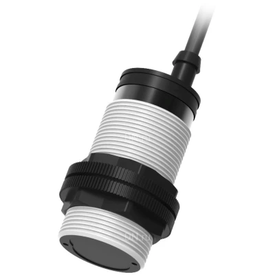 Датчик оптический LANBAO PR30S-DM5DPC, цилиндрический, материал корпуса - пластик, инфракрасный светодиод - 880нм, выход - PNP, настройка - NC, рабочая дистанция - 5м, напряжение - 30В, IP67, кабель - 2м