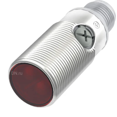 Датчик оптический LANBAO PSM-GM2DPBR-E2, цилиндрический, материал корпуса - латунь, никелированный, красный свет - 640нм, выход - PNP, настройка - NO/NC, рабочая дистанция - 2м, напряжение - 30В, IP67,  разъем - M12