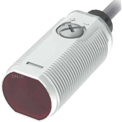 Датчик оптический LANBAO PSS-GM2DPBR, цилиндрический, материал корпуса - пластик, красный свет - 640нм, выход - PNP настройка - NO/NC, рабочая дистанция - 2м, напряжение - 30В, IP67, кабель - 2м